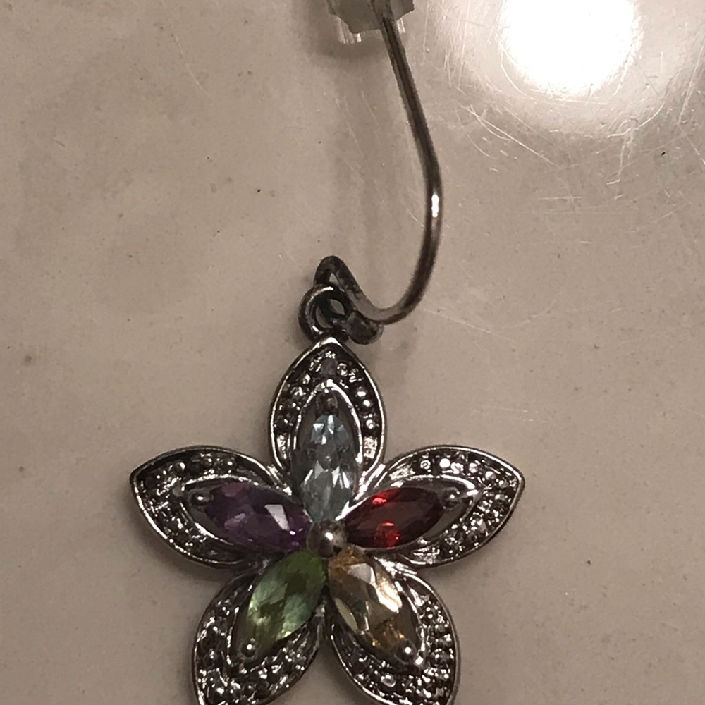 Necklace and Earring set! Multi color gem star! - Picture 3 of 3